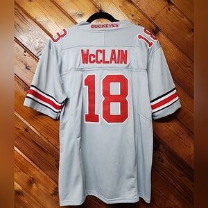 NWOT WcClain #18 Ohio State Buckeyes Gray Jersey